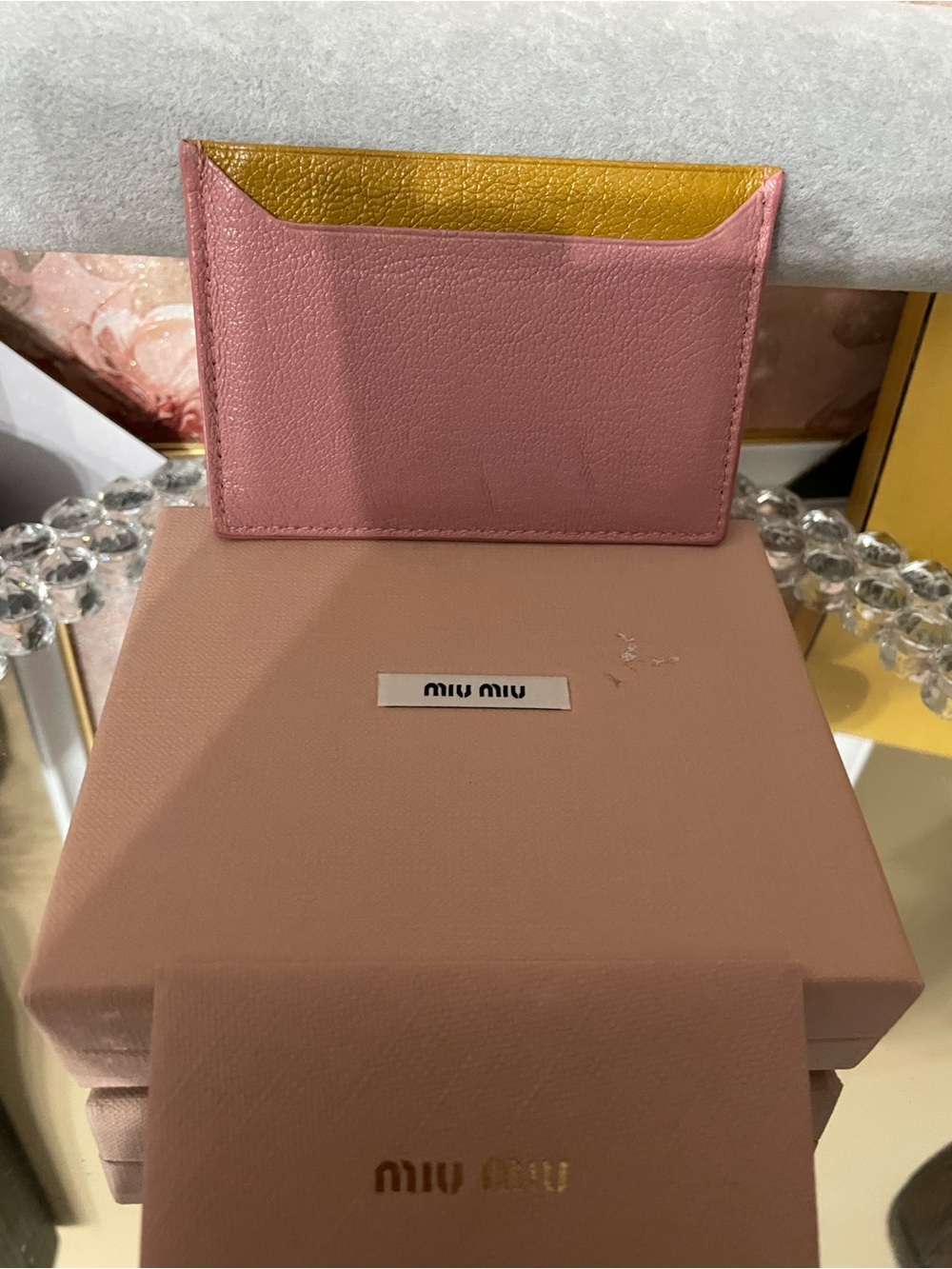 Miu Miu Pink Leather card holder Like New - Picture 8 of 9